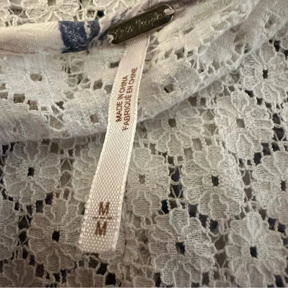 Free People Moon River Peasant Blouse Size M
